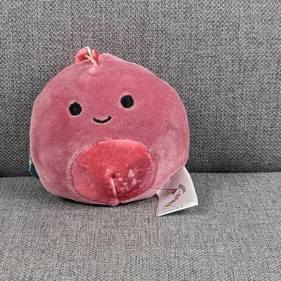 Squishmallows Poleena the Pink Purple Dinosaur Clip - Picture 1 of 3